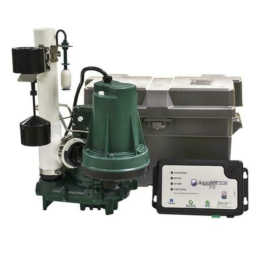 Zoeller 508-0015 1/3 HP Cast Iron Submersible Sump Pump with 12V Backup WiFi (M53)