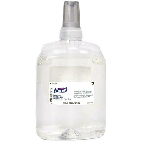 Gojo 8672-04 2000 ml Fragrance-Free Foam Soap Refill - Case of 4