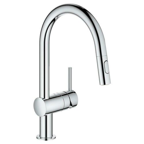 Grohe 31378003 Single Handle Pull-Down Kitchen Faucet, StarLight Chrome
