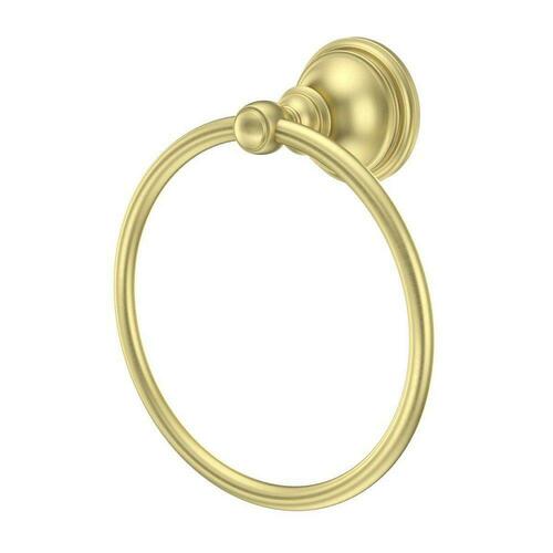 Pfister BRB-TB0BG Brushed Gold Round Closed Towel Ring