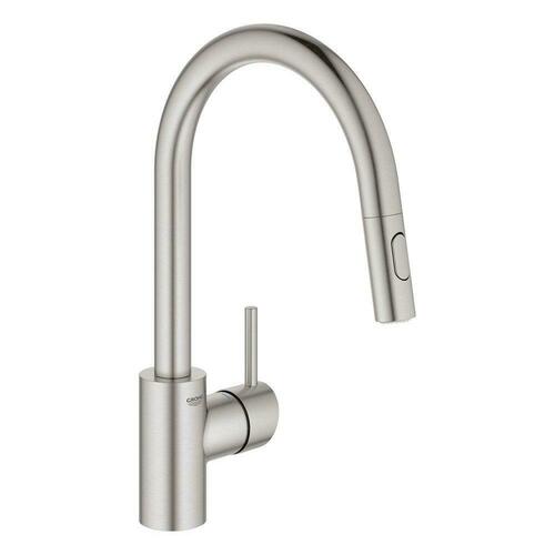 Grohe 32665DC3 SuperSteel Single Handle Pull Down Kitchen Faucet