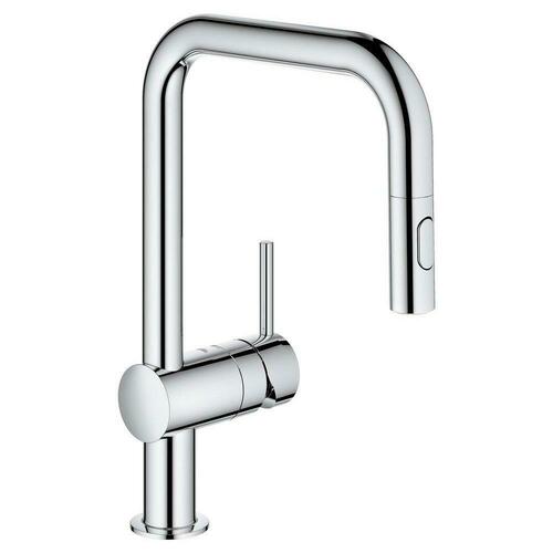 Grohe 32319003 Single Handle Pull-Down Kitchen Faucet, StarLight Chrome