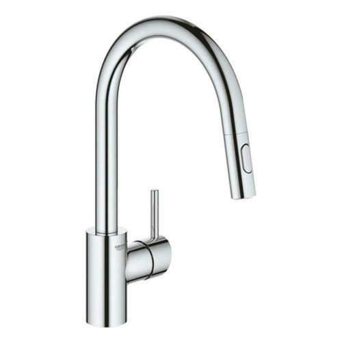 Grohe 3134910E Single Handle Pull-Out Kitchen Faucet, StarLight Chrome