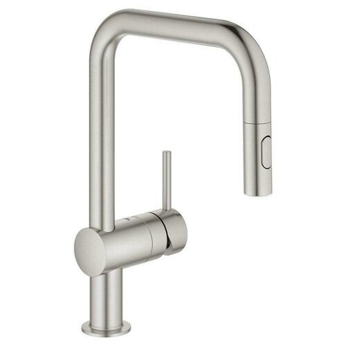 Grohe 32319DC3 SuperSteel Single Handle Pull Down Kitchen Faucet