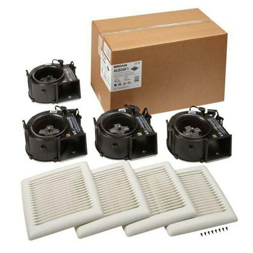 Broan NuTone AE80BF1 80 CFM Energy Star Bathroom Exhaust Fan, White, 1.5 Sones, Ceiling/Wall Mount