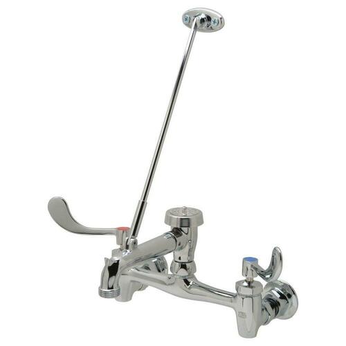 Zurn Z843M4-XL Two Handle Wall Mount Service Faucet - Polished Chrome