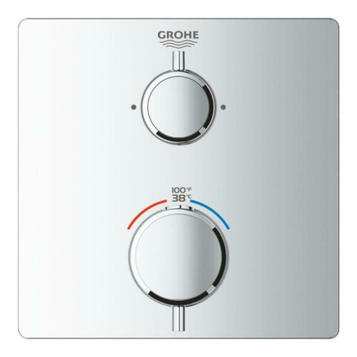 Grohe 24111000 StarLight Chrome Two Handle Thermostatic Valve Trim