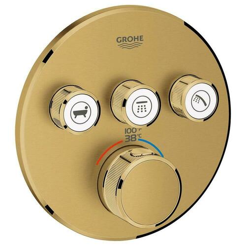 Grohe 29138GN0 Brushed Cool Sunrise Four Handle Thermostatic Valve Trim