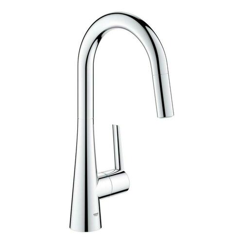 Grohe 32226003 Starlight Chrome Single Handle Pull-Down Kitchen Faucet