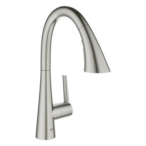 Grohe 30368DC2 SuperSteel Single Handle Pull Down Bar Faucet