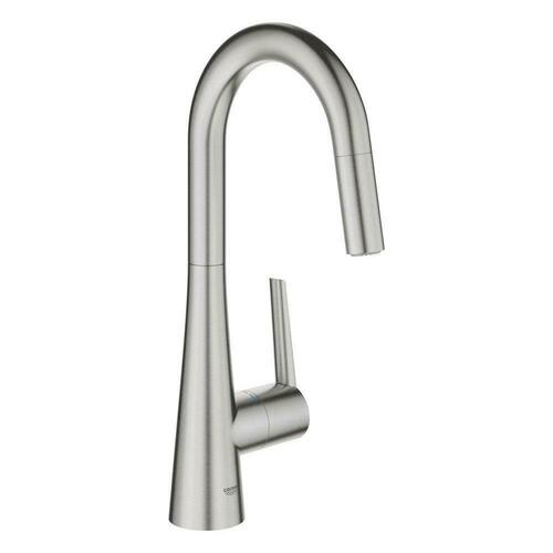 Grohe 32283DC3 SuperSteel Single Handle Pull-Out Kitchen Faucet