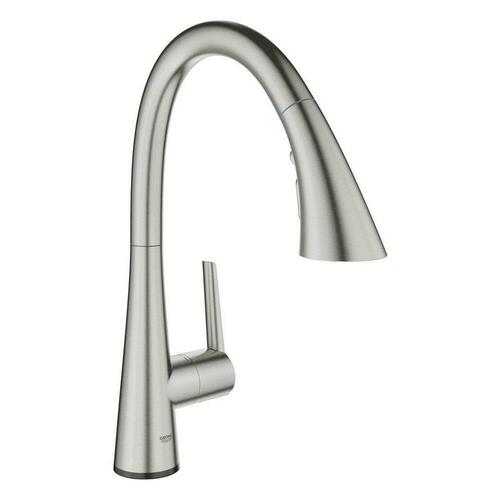 Grohe 30205DC2 SuperSteel Single Handle Pull-Out Kitchen Faucet