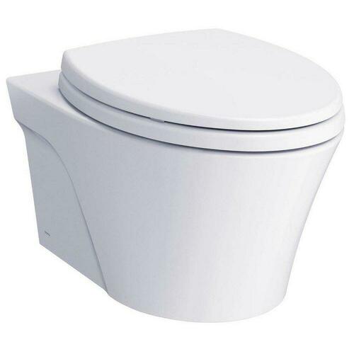 Toto CT426CFGT40#01 1.28 gpf Elongated Wall Mount One Piece Toilet in Cotton