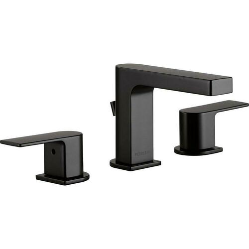 Delta P3519LF-BL Matte Black Two Handle Widespread Bathroom Sink Faucet