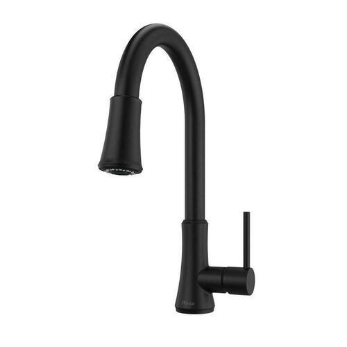 Pfister G529-PF2B Matte Black Single Handle Pull-Down Kitchen Faucet