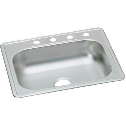 Elkay D125222 25 in. Drop-in Stainless Steel Single Bowl Kitchen Sink in Satin