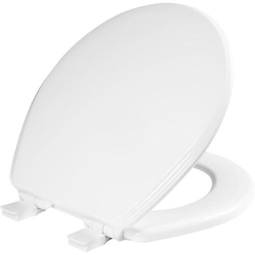 Bemis 600E4 000 White Round Closed Front Toilet Seat with Cover