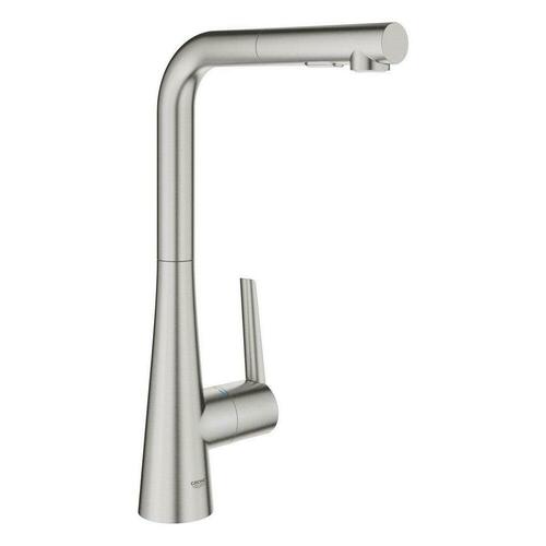 Grohe 33893DC2 Single Handle Pull Out Kitchen Faucet in SuperSteel