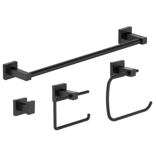 Symmons 36AC4BUNDLEMB Matte Black Wall Mount 4-Piece Accessory Set