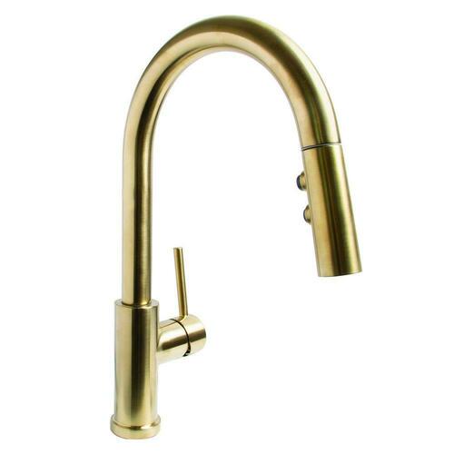 Speakman SB-1042-BRB Aged Brass Single Handle Pull Down Kitchen Faucet