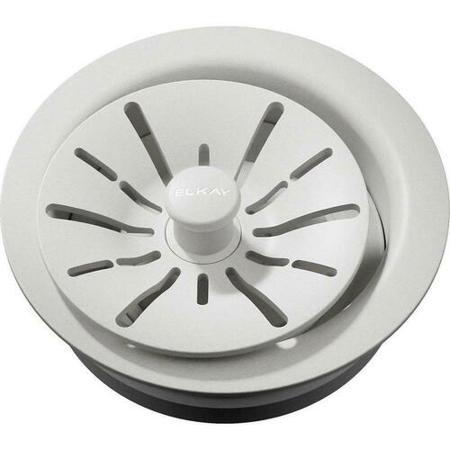 Elkay LKPDQD1WH White Plastic Disposer Flange with Basket Strainer Stopper