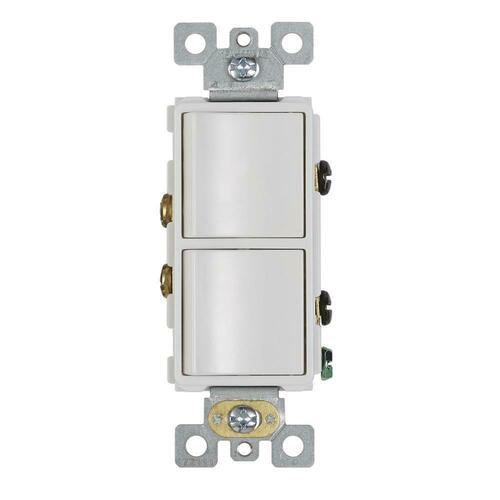 Broan NuTone P2RW White 2-Rocker Switch