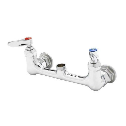 T&S Brass B-0330-LN Double Pantry Base Faucet, Wall Mount, 8