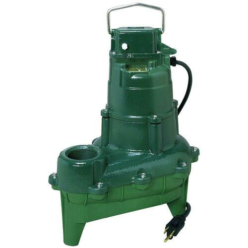 Zoeller 264-0002 4/10 HP 115V Non-Automatic Cast Iron Sewage Pump, 15 ft Cord
