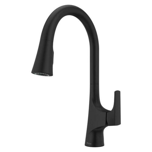 Pfister GT529-NRB Matte Black Single Handle Pull Down Kitchen Faucet