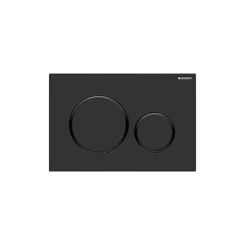 Geberit 115.882.16.1 Black Matte Dual Flush Actuator - 9-7/10 in. Plastic