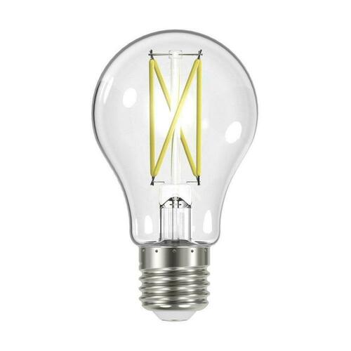 Satco S12416 60W A19 LED Dimmable Light Bulb, Medium E-26 Base, Clear, 4.5 in.