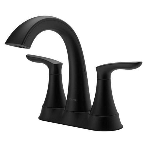 Pfister LG48-WRPB Matte Black Two Handle Centerset Bathroom Sink Faucet