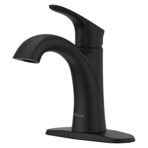 Pfister LG42-WR0B Matte Black Single Handle Monoblock Bathroom Sink Faucet