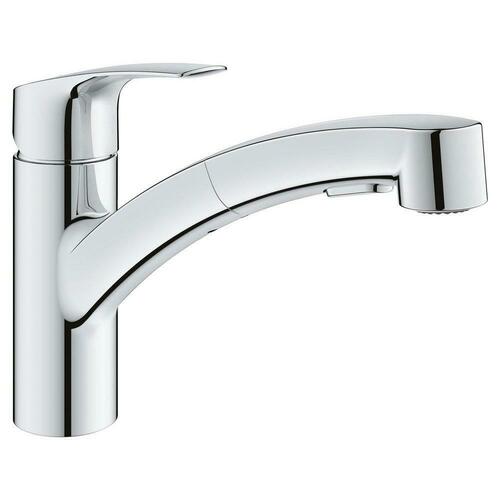 Grohe 30306001 Single Handle Pull-Out Kitchen Faucet, StarLight Chrome