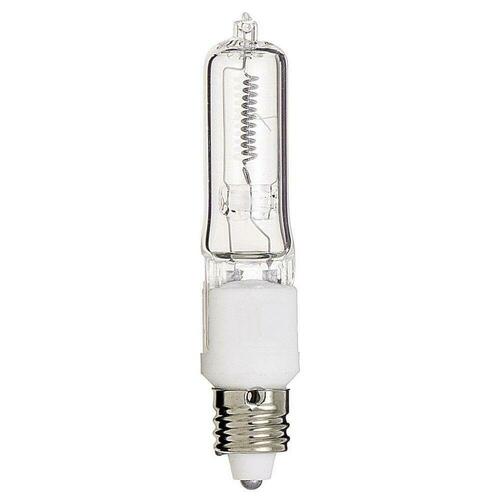 Satco S3162 T4 Halogen Dimmable Light Bulb, Mini Candelabra E-11 Base, Warm White