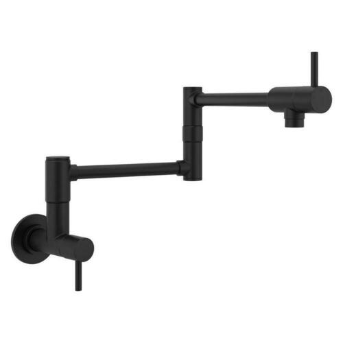 Pfister GT533-PFB Matte Black Wall-Mount Pot Filler