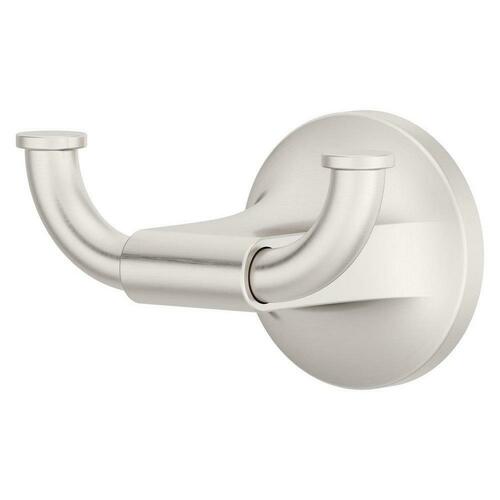 Pfister BRH-PFM0GS 2-Hook Robe Hook, Spot Defense Brushed Nickel