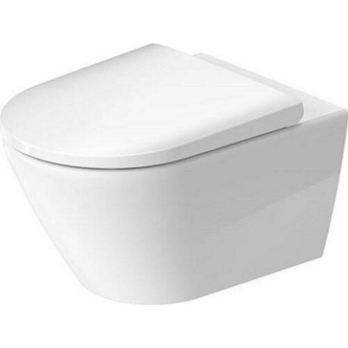 Duravit 2577090092 Round Wall-Mount One-Piece Toilet, 0.8/1.28 GPF, White
