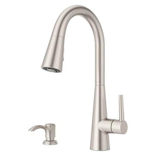 Pfister F-529-7BARGS Spot Defense Stainless Steel Single Handle Pull Down Kitchen Faucet