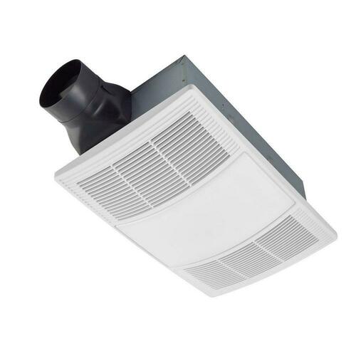Broan NuTone BHF110 110 CFM White Ceiling Bathroom Exhaust Fan with Heater - 2 Sones