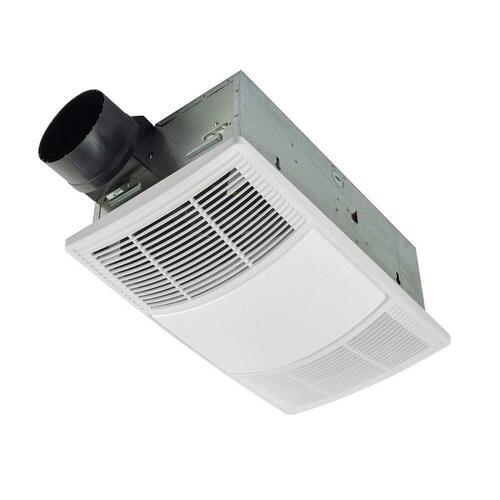 Broan NuTone BHF80 80 CFM Ceiling Mount Bathroom Exhaust Fan with Heater - 1.5 Sones, White