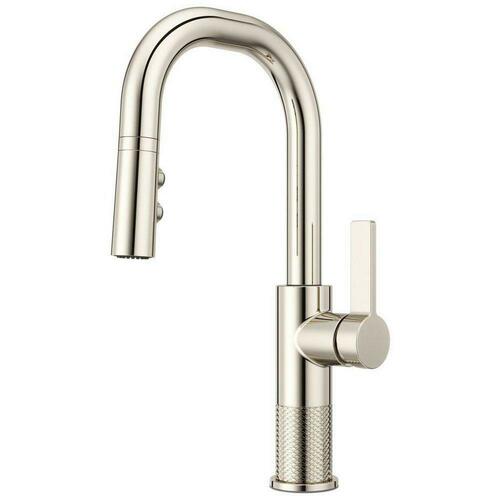 Pfister GT572-MTD Polished Nickel Single Handle Pull Down Bar Faucet