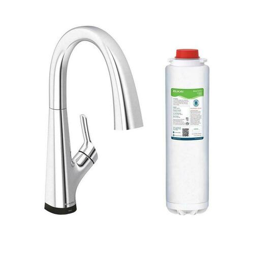 Elkay LKAV7051FLS Lustrous Steel Single Handle Water Filter Faucet