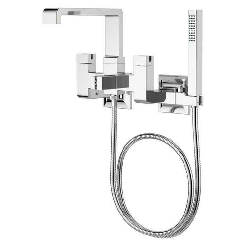 Pfister LG6-3VRVC Wall-Mount Tub Filler with Handshower in Polished Chrome (Handles Not Included)