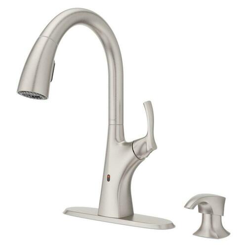 Pfister F-529-EMCGS Spot Defense Stainless Steel Single Handle Pull Down Kitchen Faucet