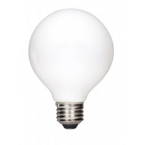Satco S21247 60W G25 Dimmable LED Light Bulb, Medium E-26 Base, White (2-Pack)