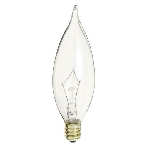 Satco S21296 4W CA11 Clear LED Candelabra Bulb, 2700K, 90 CRI, 120V