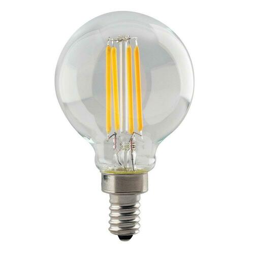 Satco S21204 40W G16-1/2 LED Dimmable Light Bulb, Candelabra E-12 Base, Warm White