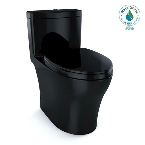 Toto MS646124CEMFN#51 Elongated Dual Flush One-Piece Toilet, 0.8/1.28 GPF, Ebony