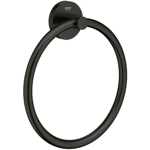 Grohe 403652431 Matte Black Round Closed Towel Ring